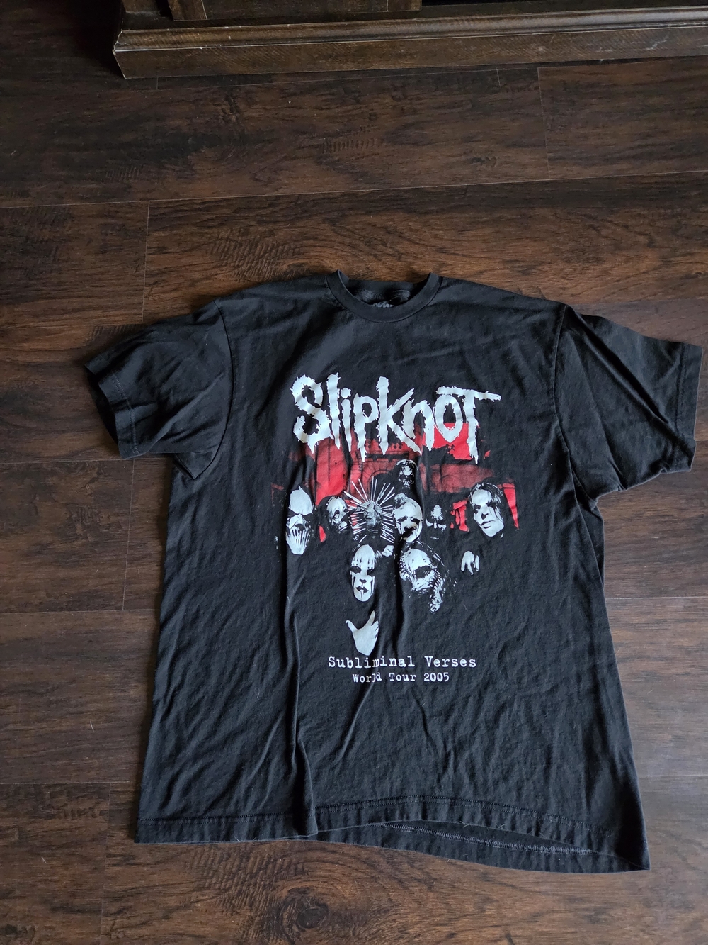 Slipknot Subliminal Verses World Tour 2005 Black T-Shirt Size XL Original